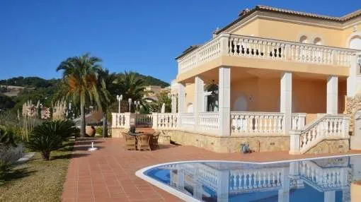 Luxurious villa with magnificent view overlooking the sea in Camp de Mar for short term 9 Months availability