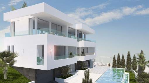 Modern villa with sea views in a central location in Palmanova Modern villa with sea views in a central location in Palmanova