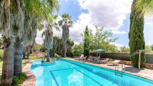 Finca with guest house, large pool, and Mediterranean garden near to Inca Finca with guest house, large pool, and Mediterranean garden near to Inca