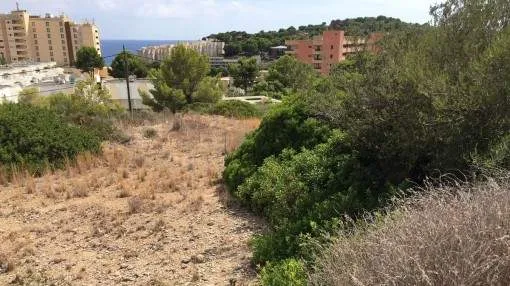Large southeast oriented plot for building a family house in Cala Vinyas