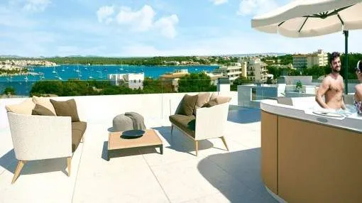 Modern, first-occupation apartment only 500 metres from the sea in Portocolom