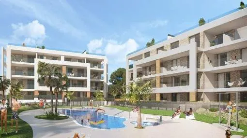 Modern, first-occupation apartment only 500 metres from the sea in Portocolom