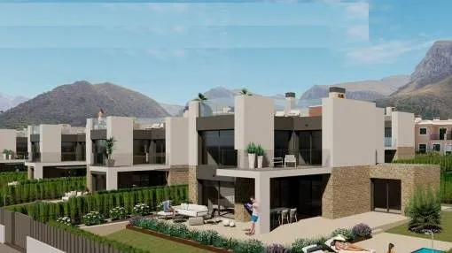 Exclusive building project for 27 detached houses with private pools and fantastic sea views in Colònia de Sant Pere