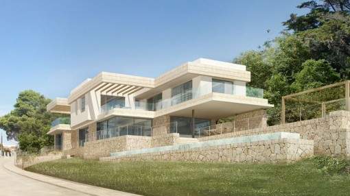 Modern, newly-built, beach-house style villa with sea views in Santa Ponsa Modern, newly-built, beach-house style villa with sea views in Santa Ponsa