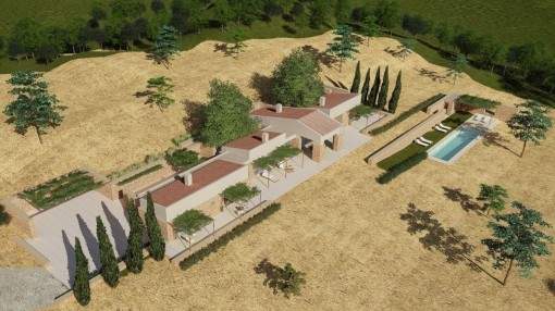 Large building plot with a project approved under the previous building regulations in an idyllic location in Son Macia Large building plot with a project approved under the previous building regulations in an idyllic location in Son Macia