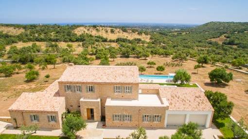 Newly-built, dream finca with sea views and modern architecture with rustic details near Sant Llorenc Newly-built, dream finca with sea views and modern architecture with rustic details near Sant Llorenc