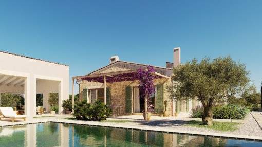 Modern, newly-built finca with pool and fantastic views of the mountains and the nature protection area of Cala Mondrago Modern, newly-built finca with pool and fantastic views of the mountains and the nature protection area of Cala Mondrago