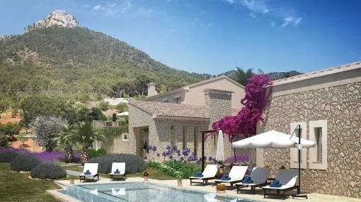 Newly built, enchanting finca with unique panoramic views in a privileged location near Portocolom Newly built, enchanting finca with unique panoramic views in a privileged location near Portocolom