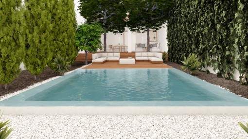 Enchanting, 4-bedroom ground-floor duplex apartment in an historic town-palace with garden and private pool in the heart of Palma's old town Enchanting, 4-bedroom ground-floor duplex apartment in an historic town-palace with garden and private pool in the heart of Palma's old town