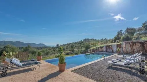 Finca with fantastic panoramic views near Arta