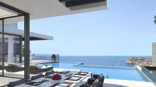 Elegant designer-villa with fantastic sea views in Cala Llamp