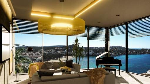 Unique, modern villa with views over the sea and the bay of Santa Ponsa Unique, modern villa with views over the sea and the bay of Santa Ponsa