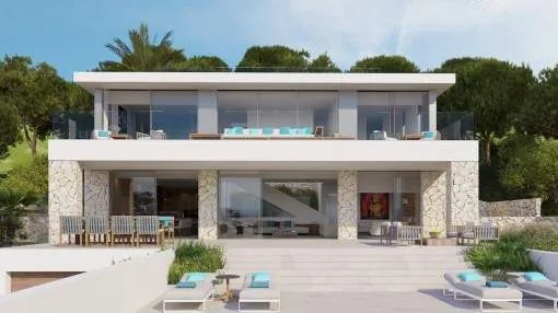 Designer-villa under construction with spectacular sea views in Costa d'en Blanes