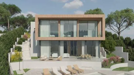 Fantastic project for a 2-storey villa with sea views in Costa de la Calma