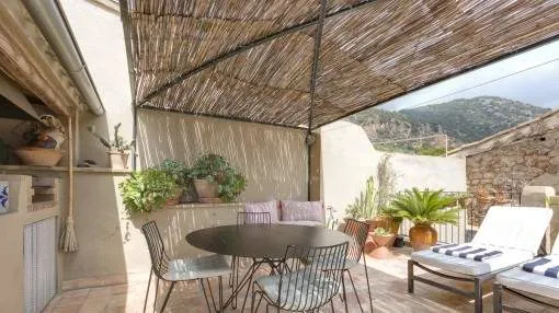 Lovely renovated village house with terrace and wonderful views in Valldemossa