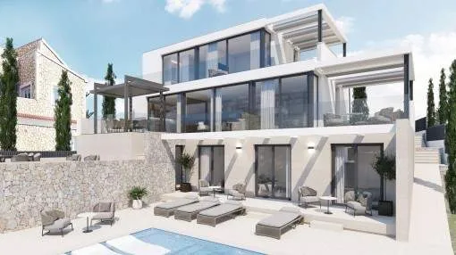 Building plot with a modern building project in Sa Torre Building plot with a modern building project in Sa Torre