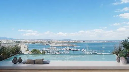 Newly built apartment with views of the bay of Palma
