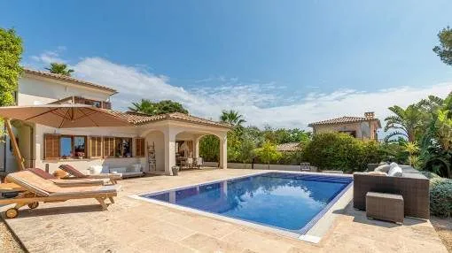 Modern villa with garden and pool in Sol de Mallorca
