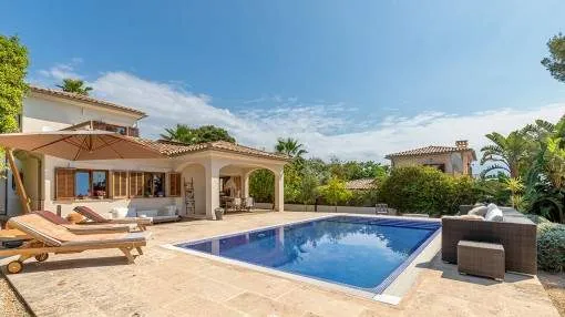 Modern villa with garden and pool in Sol de Mallorca Modern villa with garden and pool in Sol de Mallorca