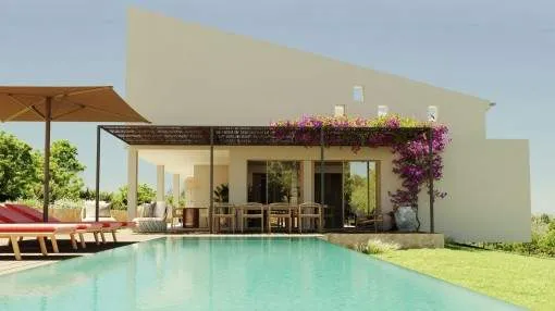 Wonderful, newly-built finca with superb sweeping views in Sant Joan Wonderful, newly-built finca with superb sweeping views in Sant Joan