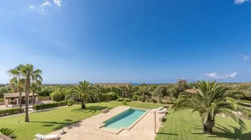 Inviting natural-stone finca with idyllic garden and pool close to Santanyi