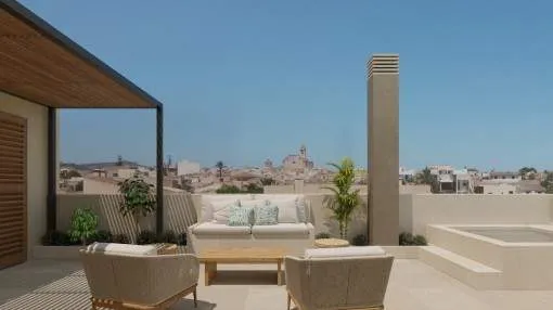 Modern, newly-built town-house with large garden and pool in Santanyi Modern, newly-built town-house with large garden and pool in Santanyi