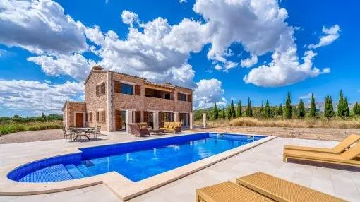 New construction finca with pool on large plot, not far from the sandy beach of Puerto Pollença