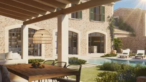 Elegant, newly-built town-house with large garden and pool near to the centre of Ses Salines Elegant, newly-built town-house with large garden and pool near to the centre of Ses Salines