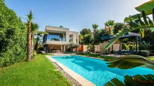 Luxury smart home villa with bodega, salt water pool and sauna in Santa Ponsa