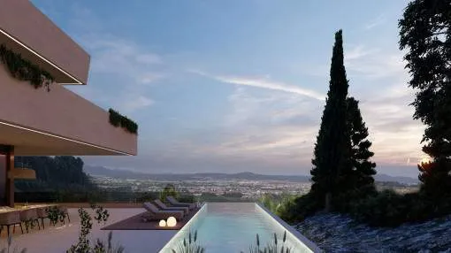 Building project on a beautiful plot with sea views in Son Vida