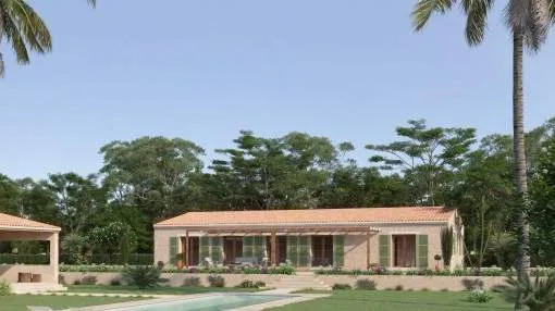 Unique, newly-built finca with panoramic views and pool near Cas Concos