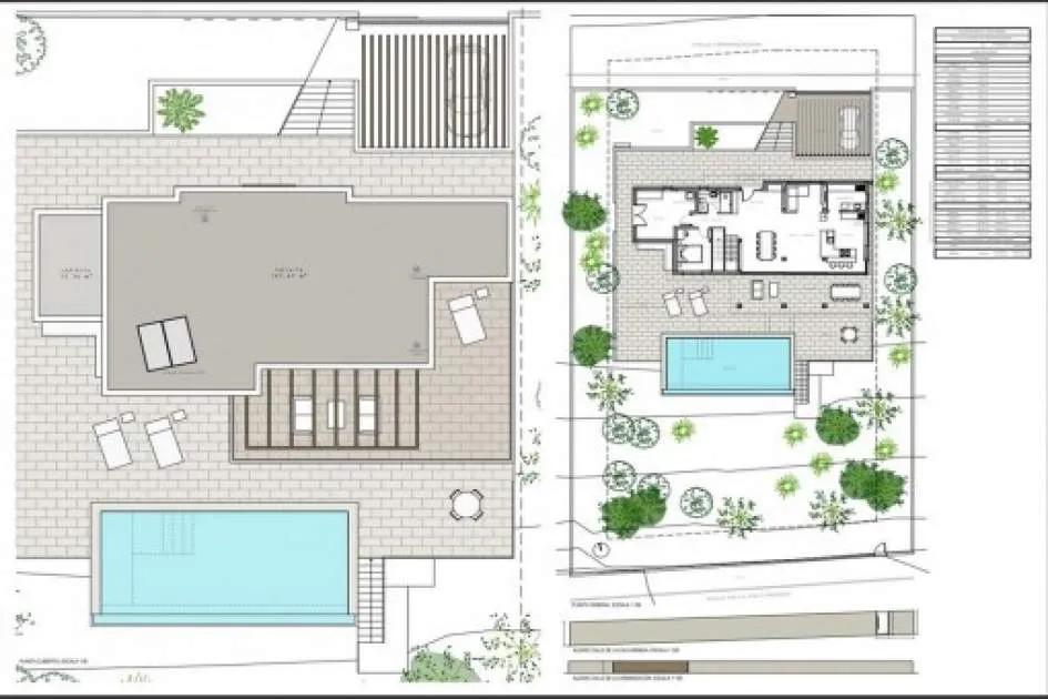 Building plot close to the sea with an approved project for the construction of a modern house with pool in Cala Mandia