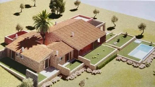 Spectacular project for a detached house with pool on a large plot perfectly-located in Sant Llorenc