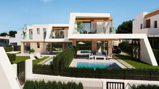 Luxury new construction semi-detached houses with all amenities in Cala Ratjada