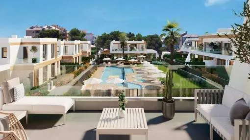 Luxury residential project, 3 bedroom semi-detached villas with pool in Cala Ratjada