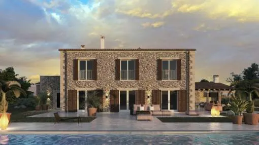 Luxurious, newly-built finca in a unique location between the bay of Mondrago and Santanyi Luxurious, newly-built finca in a unique location between the bay of Mondrago and Santanyi