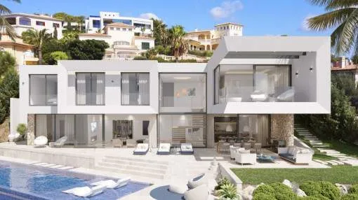 Ultra-modern newly-constructed villa-project with breathtaking sea views and infinity pool in Santa Ponsa