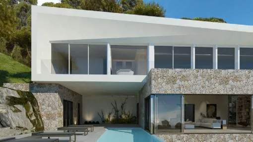 Fantastic new villa project in Sol de Mallorca with wonderful sea views Fantastic new villa project in Sol de Mallorca with wonderful sea views