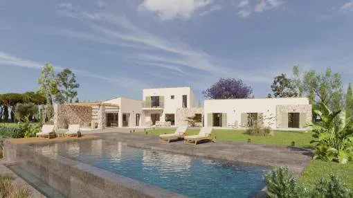 Exclusive newly-built finca with wonderful panoramic views in a privileged location near Manacor