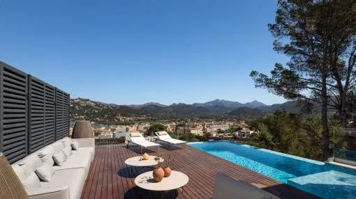 Stylish, newly-built villa with views over the harbour of Port d'Andratx