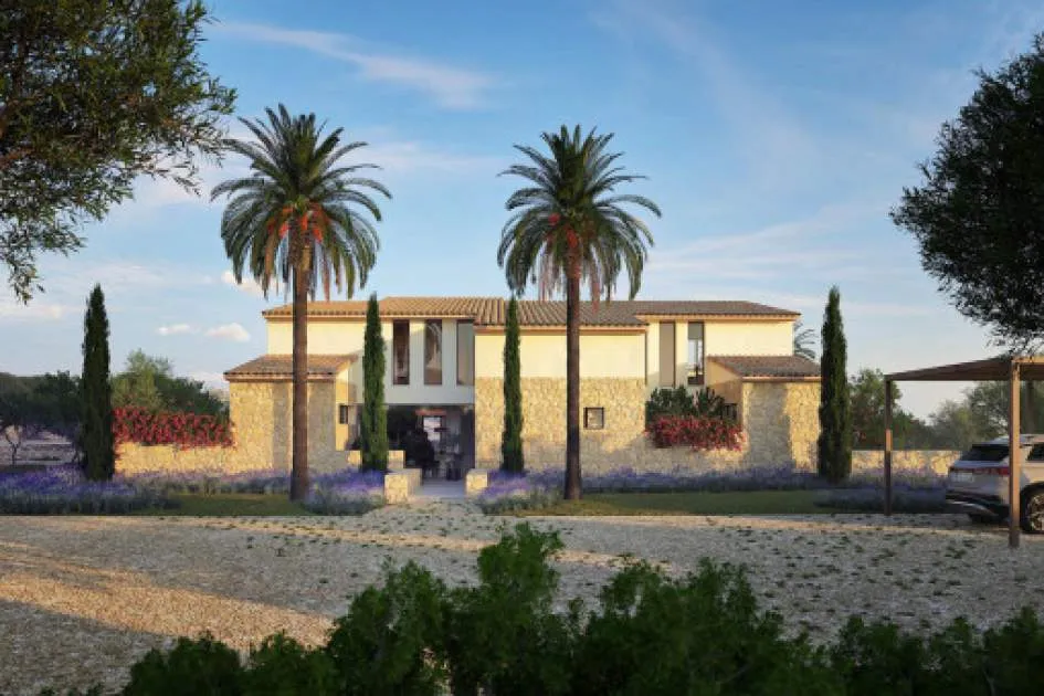 Elegant, newly-built finca with pool and wonderful sweeping views in the mountains near Manacor