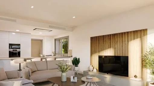 Exclusive newly built first floor apartment with private garden and communal pool in Colonia Sant Jordi Exclusive newly built first floor apartment with private garden and communal pool in Colonia Sant Jordi