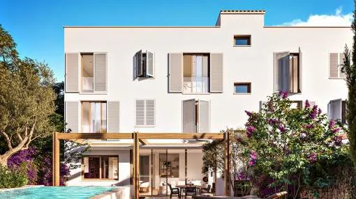 High-quality, newly-built ground floor apartment with private garden and pool close to the sea in Colonia Sant Jordi High-quality, newly-built ground floor apartment with private garden and pool close to the sea in Colonia Sant Jordi