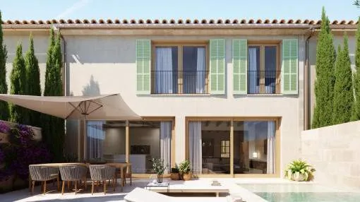 Exclusive newly-built project - modern town-house with pool and roof terrace in popular Ses Salines Exclusive newly-built project - modern town-house with pool and roof terrace in popular Ses Salines
