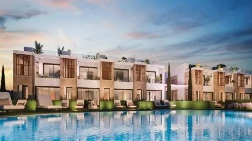 Newly-built terraced house with communal pool near the beach in Pto.Alcudia