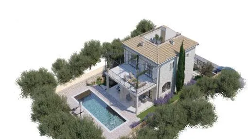 Beautiful plot with basic construction project only a few steps from the bay in Cala Santanyi Beautiful plot with basic construction project only a few steps from the bay in Cala Santanyi