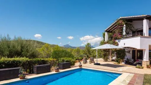 Mediterranean finca near Calvià with stunning sea and mountain views in southwest Mallorca