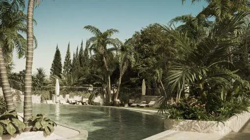 Living between city and nature: new-build design apartment with private garden in San Agustín