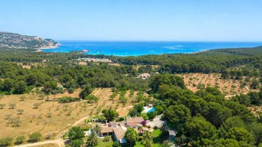 Characterful finca oasis with sea views and 64 sqm pool - stylish living for seasonal rent in Capdepera