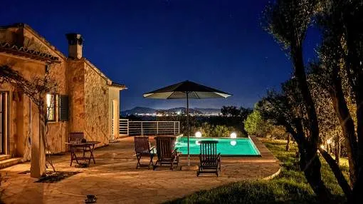 Finca on a large plot with panoramic countryside views to Alcudia